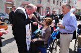 2011 Lourdes Pilgrimage - Archbishop Dolan with Malades (104/267)